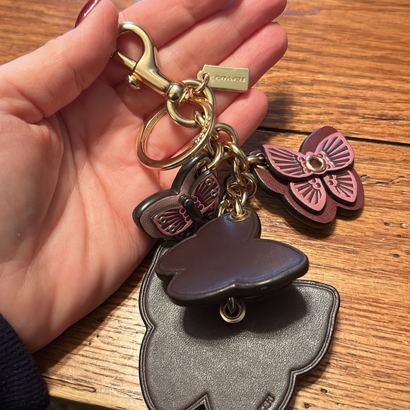 COACH Butterfly Bag Charm w/RARE Snakeskin Print - Picture 3 of 4